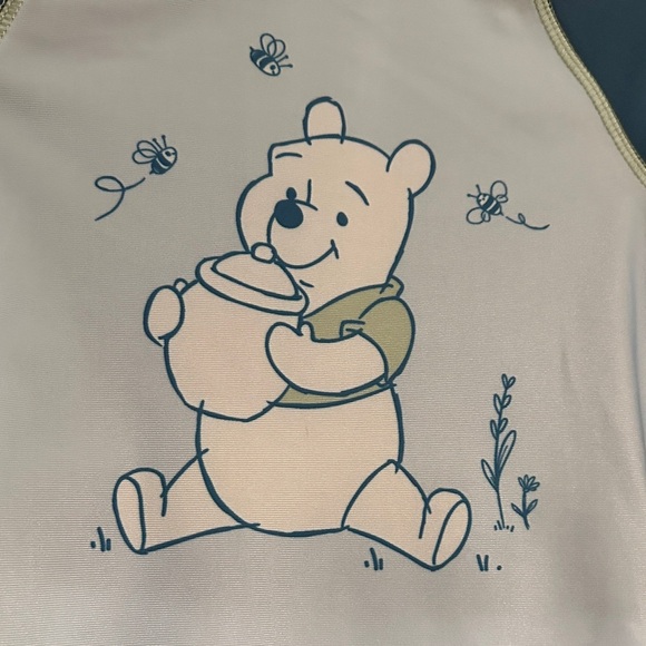 Disney Baby Winnie the Pooh 2 Piece Swim Rashguard Set Blue/Green 24m - Picture 3 of 6